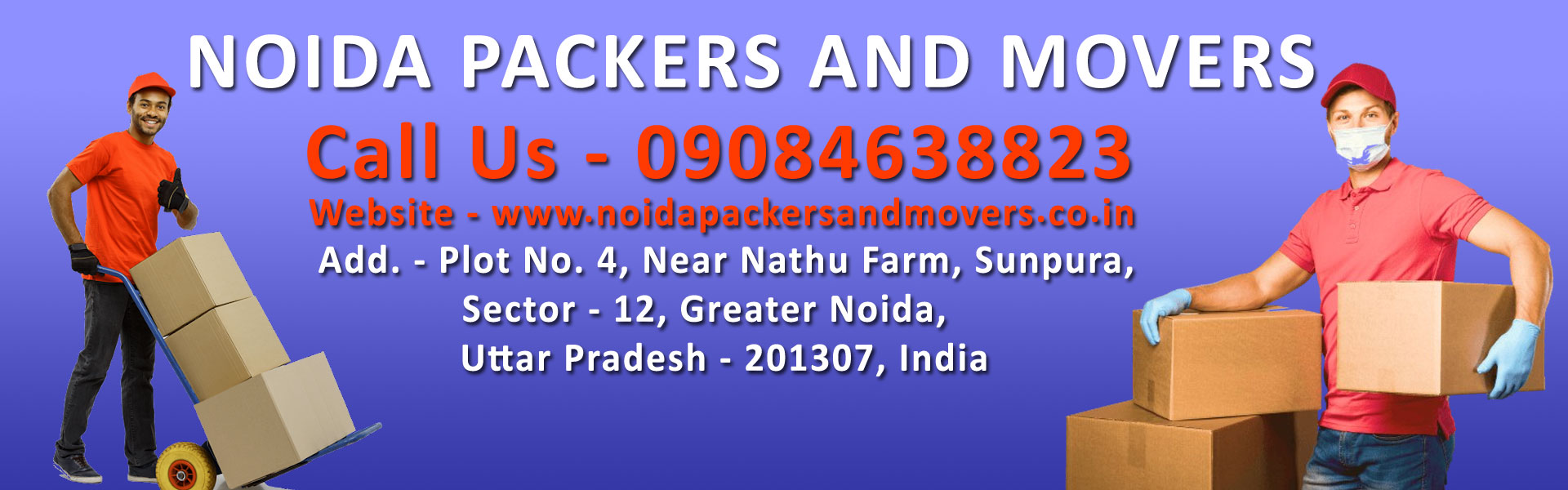 Noid Packers and Movers Contact Banner